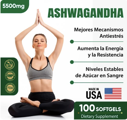 Ashwagandha X 100 Reduce el Estrés y la Ansiedad