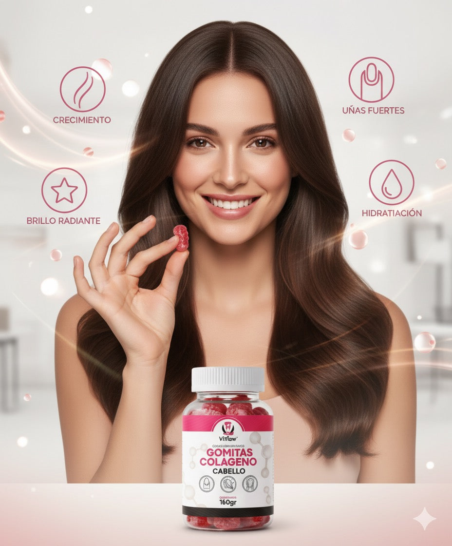 Gomitas de Colageno + Biotina: Cabello, piel y uñas radiantes