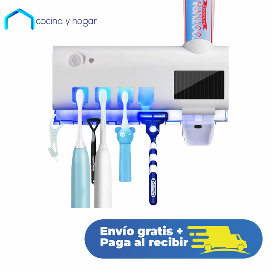 Dispensador y Esterilizador UV para Cepillos de Dientes"