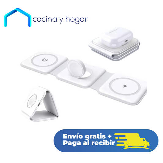 Cargador Inalámbrico Plegable 3 en 1