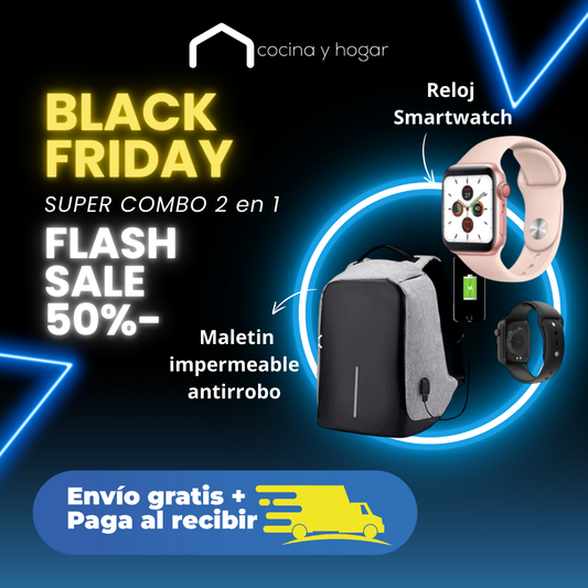 Combo Smart Seguro (Maletin antirrobo+ Smartwatch)