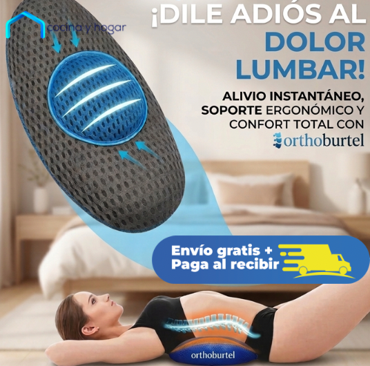 OrthoBurtel™ – Soporte ergonómico para aliviar tu zona lumbar