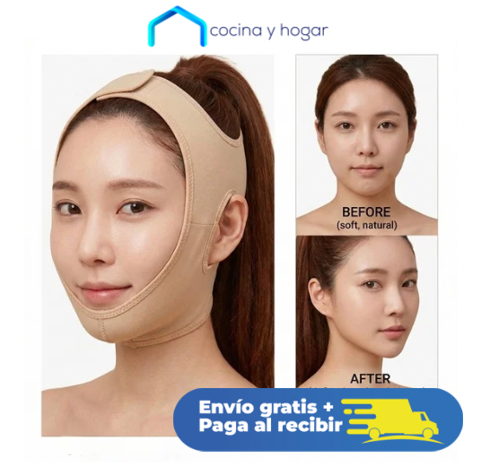 Mentonera:  Efecto lifting facial en casa