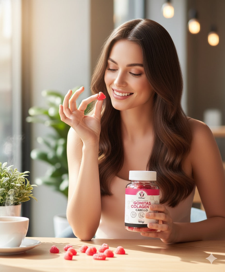 Gomitas de Colageno + Biotina: Cabello, piel y uñas radiantes