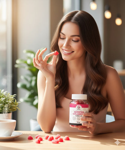 Gomitas de Colageno + Biotina: Cabello, piel y uñas radiantes