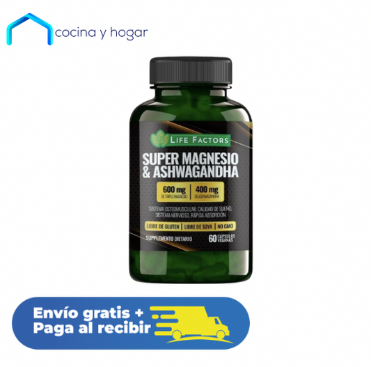 Super Magnesio y Ashwagandha