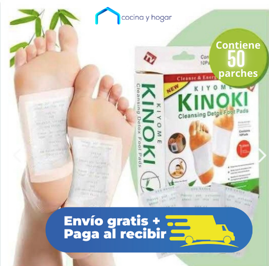 Kinoki Détox ¡Sana mientras duermes! Recibe 5 cajas (50 Parches) por el precio de 2!