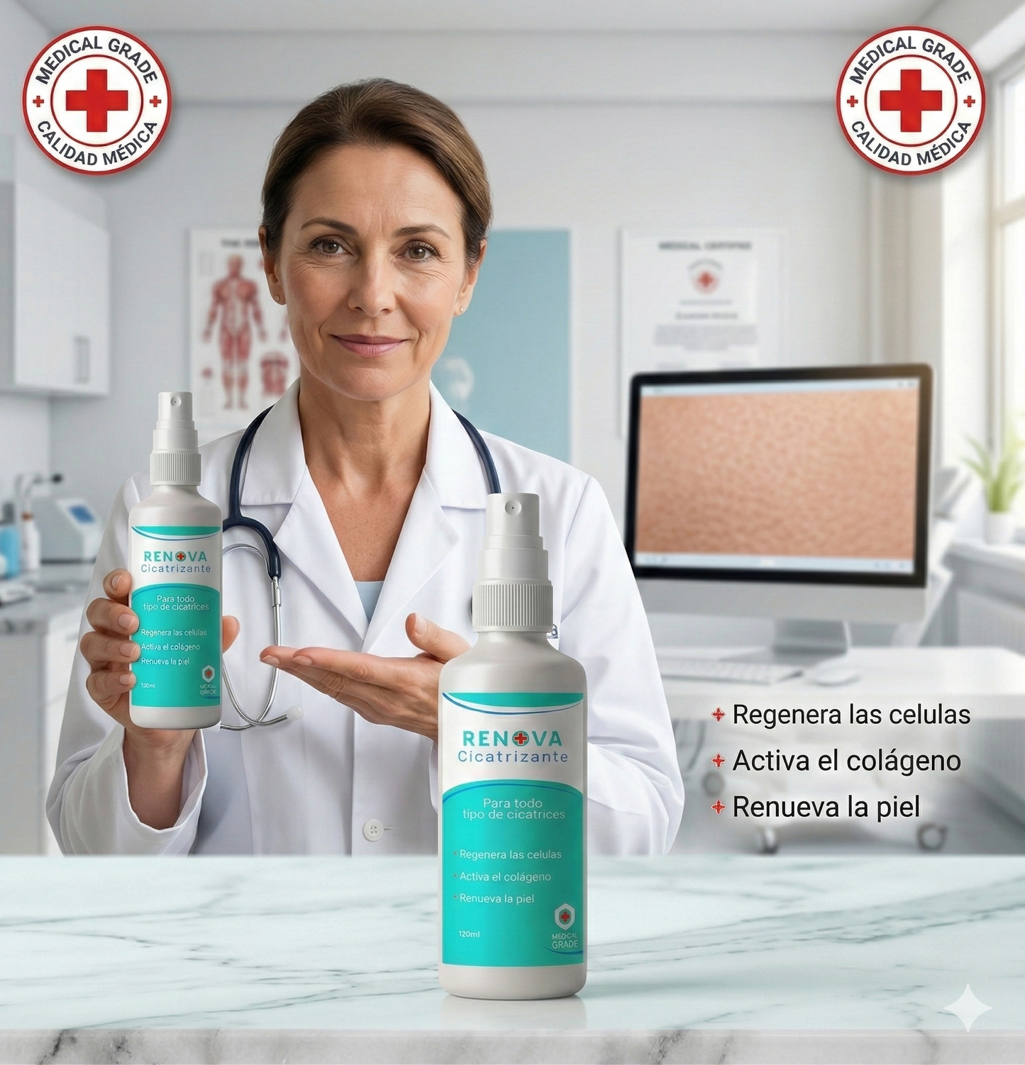 RenovaDerm Spray – Cicatriza Rápido y Natural